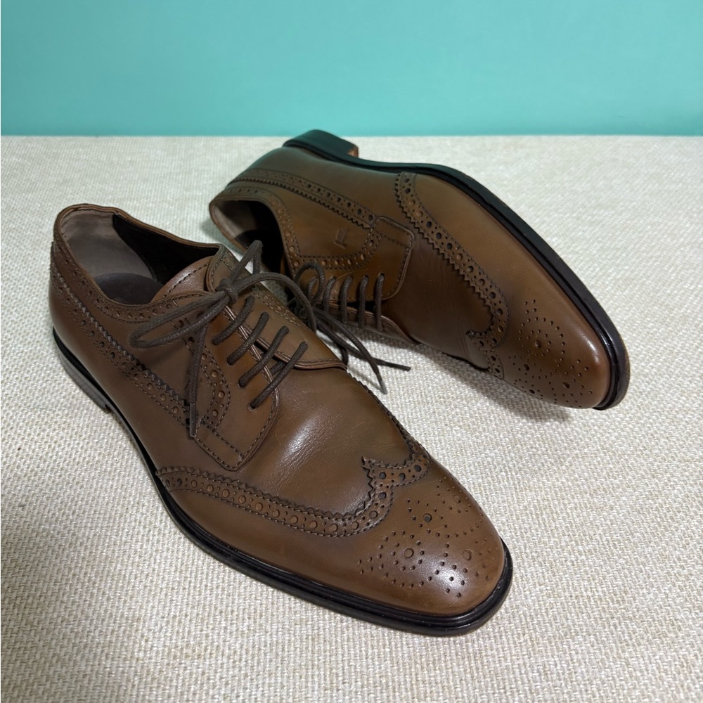 Tod’s US 7.5 UK 6.5 EU 40 Classic Brown Leather Men's Dress Shoes